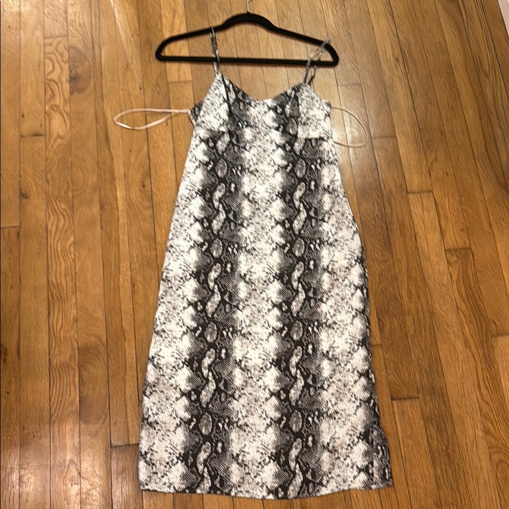 Black and White Snake Print Dress